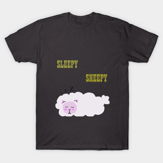 Sleepy Sheepy T-Shirt by OmniParaDox